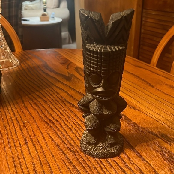 Coco Joe’s Vintage Tiki God Kanaloa #291 Made In Hawaii Black Lava 8.25" Tall - Picture 1 of 7